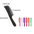 thumbnail image 3 of Peigne à Dents Rapides Bricolage Brosse de Coiffage Réutilisable Courbée Massage Professionnel et Peigne Accessoires pour Barbiers Outil de Coiffure Manche Rond Hommes Femmes Massage Violet, 3 of 7
