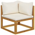thumbnail image 2 of vidaXL 8 Piece Garden Lounge Set with Cushion Cream Solid Acacia Wood, 2 of 5