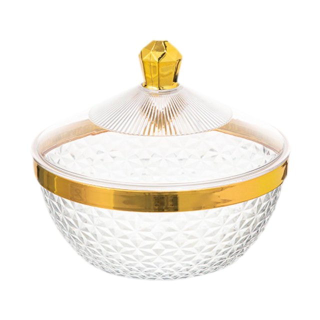 jifeng Countertop Fruit Bowl with Lid Fruit Basket for Kitchen Counter Fruit Snacks Round L