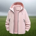 thumbnail image 4 of Yuyuzo Womens Rain Jacket Waterproof Lightweight Windbreaker Jacket Plus Size Raincoat with Pockets, 4 of 7