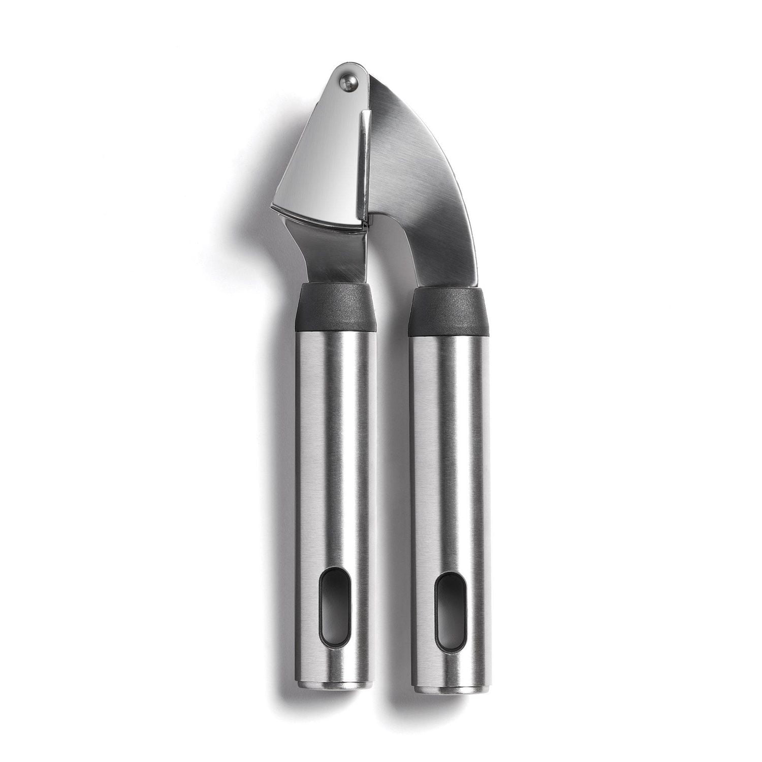 Starfrit Gourmet STEEL Presse-Ail, Grande Capacité, Manche en Acier Inoxydable 430 Durable, Compartiment Pivotant Pour Nettoyage Facile, Va au Lave-Vaisselle
