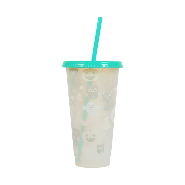 HAOMONZEN Halloween Color Changing Cups with Lids And 24oz Plastic Halloween Tumblers Set Halloween Party Cups Reusable Cups with Lids And for Halloween Party Deals of the Week Clearance