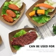 thumbnail image 2 of 50Pcs Kraft Paper Snake Plate Party Gathering Food Tray Paper Tray Dessert Plate, 2 of 8