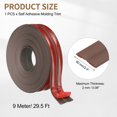 thumbnail image 2 of Uxcell Protector 2.4"x29.5 ft Self Adhesive Guard Brown for Wall Table Floor, 2 of 5