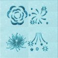 thumbnail image 1 of Ahgly Company Tapis d'Intérieur Lavable en Machine Carré Bleu Électrique Transitionnel, 5 Pieds Carré, 1 of 7