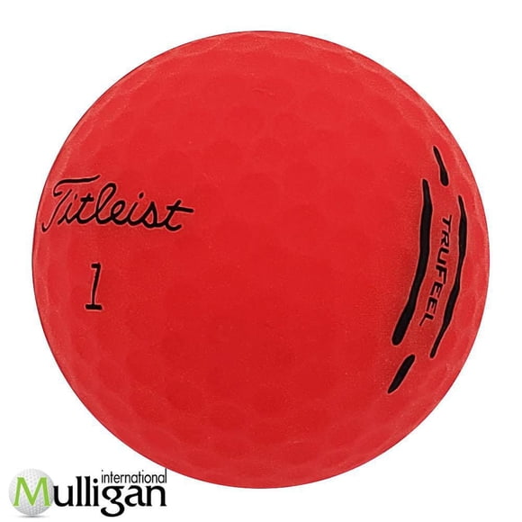 Mulligan - 36 balles de golf récupérées Titleist TruFeel 2024 - Mat - 5A, Rouge