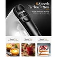 thumbnail image 3 of Electric Hand Mixer, Snap-On Storage Case, Enhanced Storage for Organized Kitchen, Features Ergonomic Design and 400W Copper Motor, Includes 2 Whisks and 2 Dough Hooks, 3 of 5