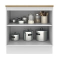 thumbnail image 4 of Madesa Hazel Kitchen Armoire de Rangement de Base avec 2 Portes et Tablettes Unité d'Organisation en Bois de 31 Pouces pour Garde-Manger - Blanc, 4 of 6