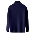 thumbnail image 2 of Chandail à Col Roulé pour Homme Coupe Régulière Basique Manches Longues T-Shirts Couleur Unie Tricot d'Automne Chandail Décontracté, 2 of 4