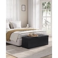 thumbnail image 3 of SONGMICS 43 Inches Folding Storage Ottoman Bench, Storage Chest, Footrest, Padded Seat, 3 of 7