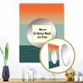 thumbnail image 3 of Designart "Minimalistic Solitary Landscape VI" Minimalism Mirror Wall Decor - Modern Orange Abstract Large Printed Mirror Wall Decor For Bedroom - 32" x 24" Inch, 3 of 5