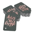 thumbnail image 2 of Inkdotpot Real Rose Gold Foil Merry And Bright Christmas Tags Favor Hang Paper Tags 100 Pieces, 2 of 6