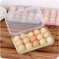 thumbnail image 2 of XZNGL Useful Refrigerator Eggs Storage Box 15 Eggs Holder Food Storage Container Case, 2 of 7