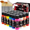 thumbnail image 1 of Fantastory Acrylic Paint Set, 24 Colors Professional Craft Paint Kit with 12 Brushes (2 oz), 1 of 7