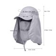 thumbnail image 3 of Outdoor Sport Hiking Visor Hat Guard Face Neck Cover Fishing Sun Protection, 3 of 7