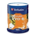 thumbnail image 1 of Verbatim DVD-R 4,7 Go 16X Blanc Imprimable à Jet d'Encre - Broche 100 Pa, 1 of 12