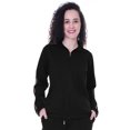thumbnail image 1 of Moomaya Veste Zippée Unie pour Femmes, Haut de Jogging à Manches Longues avec Poches, 1 of 7