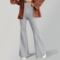 thumbnail image 2 of Plebaso Pantalon Évasé Taille Haute pour Femmes Extensible Mince Legging Décontracté d'Entraînement Bootcut Pantalon de Yoga pour Femmes, 2 of 6
