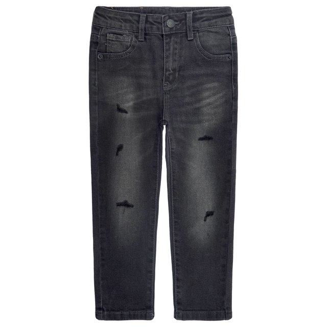 KIDSCOOL SPACE Boys Jeans,Little Boy Elastic Band Inside Ripped Soft Slim Cotton Denim Pants,8-9 Years