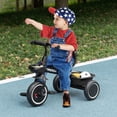 thumbnail image 2 of Qaba Tricycle pour 2 à 5 Ans, Vélo pour Tout-Petit avec Siège Ajustable, Noir, 2 of 10