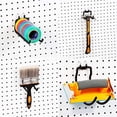 thumbnail image 3 of Stainless Steel Pegboard Drill Hooks Heavy Duty Metal Material Easy Install Multi-Scene Use for Garage Workshop Tool Organization Maximize Storage Space, 3 of 3