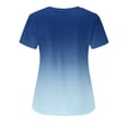 thumbnail image 3 of Cameland Women's Working Uniform Nursing Uniform With Two Pockets Scrubs Top Gradient Color Short Sleeve V-neck Tee, 3 of 3