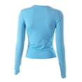 thumbnail image 4 of T-Shirts pour Femmes à Manches Longues T-Shirts pour Femmes à Manches Longues Chemise Longue Femme Col Rond Crop Top Chemise pour Femmes en Polyester Spandex Chemise à Manches Longues Femme T-Shirt Basique Uni T-Shirt Femme, 4 of 5