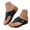 Black, variant on Women's Slip On Thong Sandals Comfortable Wedge Flip Flops Breathable Clip Toe Non Slip Platform Beach Sandal Brown Size 9.5