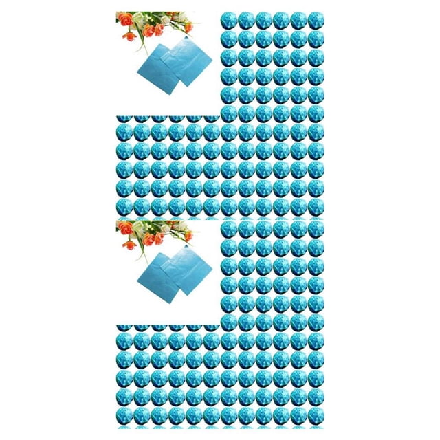 QualitChoice 100pcs Square Aluminum Foil Wrappers Colorful Package Candy Chocolate Lollipops sky blue 2Set