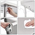 thumbnail image 3 of NSF Stainless Steel Work Table with Casters - 60x24x35 Inch - Adjustable Undershelf, Backsplash, Removable Waste Rack, Straight Edge, For Restaurant, Kitchen & Home, 3 of 6