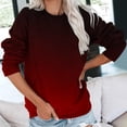 thumbnail image 1 of Meichang Womens Sweatshirt Long Sleeve Round Neck Baggy Pullover Casual Graident Tunic Tops Comfy Fall Sweat Shirts with Pocket, 1 of 6
