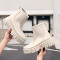 thumbnail image 4 of LOVZFMLL Bottes pour Femmes Bottines à la Cheville Bout Rond Imperméables Talon Bas Épais Bottes de Pluie Printemps Automne Mode Chaussures Décontractées, 4 of 5