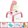 thumbnail image 4 of Pink Kids Projection Drawing Board With Light Table And Crayons For Art Activities Educational Gift Age 3 Plus Plastic, 4 of 7