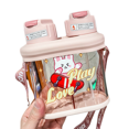 thumbnail image 1 of Bouilloire Extérieure à Double Boire en Plastique Grande Capacité Rose 640ML, 1 of 2