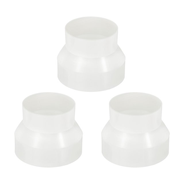Unique Bargains 4' to 3' Duct Reducer Ducting Airflow Tube Increaser Adapter Pipe Fitting 3 Pack