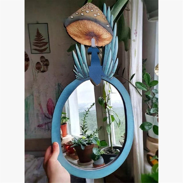 Wooden Handheld Makeup Elegant Decorative Wall Mounted Compact Vanity with Classic Design
