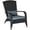 Light Grey, variant on Outsunny Rattan Adirondack Chair Wicker Fire Pit Chair w/ Cushion Dark Blue