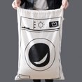thumbnail image 4 of QualitChoice Portable Cotton Linen Drawstring Closure Bag Bedroom Large Capacity Pouch Sundries Luggage Cargo Laundry Organizer Type 2 1 Pc, 4 of 6
