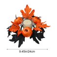 thumbnail image 3 of SLYNSHome Halloween Candle Rings Artificial Maple Leaf Mini Wreath Candle Holder Fall Autumns Thanksgiving Party Decoration, 3 of 7