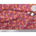 thumbnail image 2 of Soimoi Rayon Fabric Leaves & Reindeer Animal Print Fabric by Yard 42 Inch Wide, 2 of 3