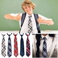thumbnail image 2 of Uniform Tie Fashion All-match Checked Formal Necktie Skinny Tie Pre-tied Necktie, 2 of 10