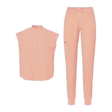 Women Nursing Set Tops Pants Working Clothes Workwear Workers pink S