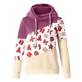 thumbnail image 4 of Women Christmas Printed Pullover Hoodies Long Sleeve Drawstring Hooded Tops Sweatshirt, 4 of 5