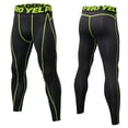 thumbnail image 2 of Mens Four Seasons Simple Exercise Tight Fitness Running Stretch Basketball Base Training Compression Pants Fitness Pants Pants, 2 of 5