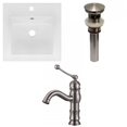 thumbnail image 1 of American Imaginations 16.5-in. W 1 Hole Ceramic Top Set In White Color - Overflow Drain Incl. AI-29800, 1 of 9