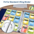 thumbnail image 4 of JUNWELL Lot de 25 Protège-Pages à 9 Pochettes pour Cartes Pokemon Pages de Pochettes de Cartes à Collectionner pour Reliure à 3 Anneaux Feuilles de Cartes Format Standard Compatibles avec Cartes de Sport Coupons Cartes d'Affaires Cartes de Baseball, 4 of 7