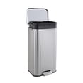 thumbnail image 1 of 30L Stainless Steel Step Trash Can – Rectangular Waste Bin with Soft-Close Lid, Removable Inner Bucket, Fingerprint-Resistant Finish and Odor Control for Kitchen, Home and Office – 35 × 29 × 61.5 cm, 1 of 8