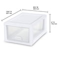 thumbnail image 1 of Sterilite 20518006 Stackable Small Drawer White Frame & See-Through (24 Pack), 1 of 9