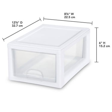 Sterilite 16 Quart Clear Plastic Stacking Storage Drawer Container Box, 24 Pack