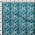 thumbnail image 4 of oneOone Polyester Spandex Teal Blue Fabric Tropical Tree Sewing Material Print Fabric By The Yard 56 Inch Wide, 4 of 4